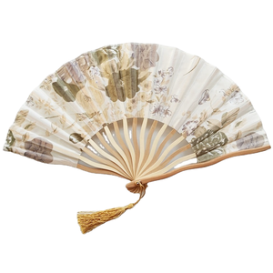 Customizable Portable Folding Polyester Handheld Fan Romance Theme Digital Printing Parties Promotional Party Supplies