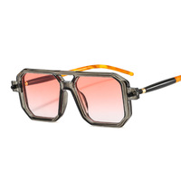 Lunettes de soleil rectangulaires unisexes rétro à monture carrée et verres transparents, nouvelles arrivées