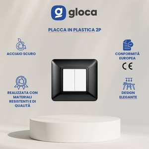 Plaque murale en plastique Gloca 2P en acier foncé pour usage résidentiel Matix - Product Image 3