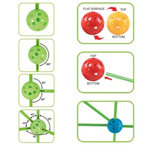 Kit de Construction de Fort pour Enfants : <span class=keywords><strong>Tente</strong></span> de Jeu Intérieure DIY 3D avec Bâtons et Balles - Product Image 4