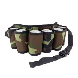 Pabrik Grosir Kamuflase 6 Pack Bir Botol Pemegang Sabuk Pria Minuman Pinggang Pouch Fanny Pack