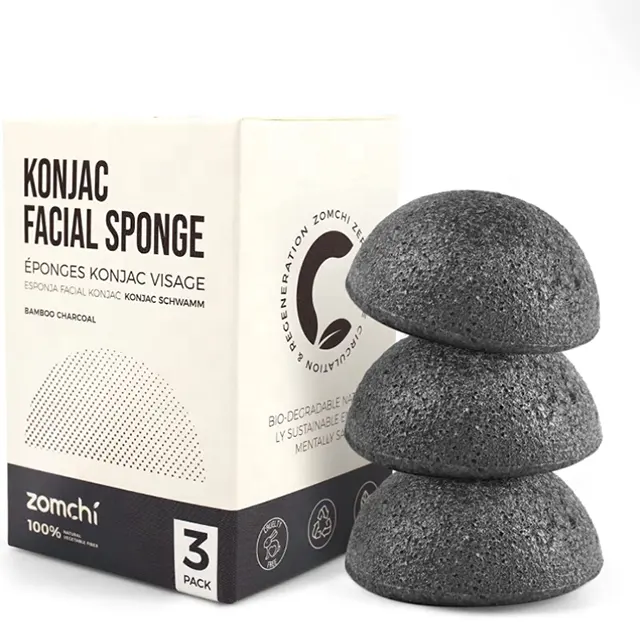 कस्टम 100% प्राकृतिक चेहरे Exfoliating त्वचा की देखभाल निजी लेबल जैविक Konjac स्पंज esponja konjac