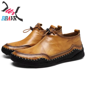 Mocasines Casuales de Cuero Hechos a Mano con Punta Baja y Diseño Explosivo para Hombre - Product Image 1