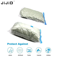 JiJiD Sac de rangement portable à compression sous vide de haute qualité pour vêtements Pompe électrique sous vide automatique blanche