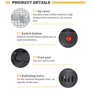 Portable extérieur 500w <span class=keywords><strong>Chicha</strong></span> accessoires de fumer narguilé brûleur à charbon de bois <span class=keywords><strong>plaque</strong></span> chauffante électrique - Product Image 4