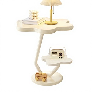 Table basse <span class=keywords><strong>en</strong></span> bois style crème, design traditionnel, meubles de salon, petite table compacte - Product Image 2