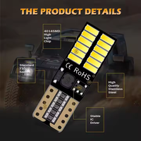 HOLY T10-4014-24SMD 5 Ampoules LED pour plaque d'immatriculation de voiture DC12V 576LM Super Lumineuses pour rétrofit et éclairage intérieur