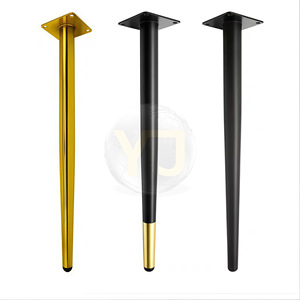 <b>Sofa</b> Legs Carbon Steel Tapered Black And <b>Gold</b> Heavy Duty Classic Design For Furniture - Product Image 1