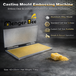MengerBee CM-1 Machine à fondation de cire d'abeille en alliage d'aluminium moulé sous pression, style carnet, pour gaufrage, facile à utiliser, pour la fabrication de feuilles de cire d'abeille - Product Image 4
