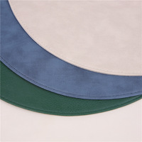 Napperons de table classiques en cuir double face de haute qualité, écologiques, résistants à la chaleur et imperméables, 100 % polyester, fabriqués en usine
