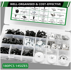 Kit de 180 clips de sujeción para coche Winning Path Point para reparación de protector contra salpicaduras del capó del motor de Audi, VW, Porsche - Product Image 5