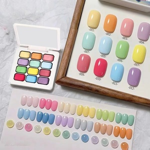 Gel à ongles dégradé solide Macaron 12 couleurs, vernis UV hautement saturé pour manucure DIY et nail art - Product Image 3