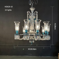 Lustre en cristal de luxe personnalisé pour intérieur hôtel villa salle de mariage lustre en cristal