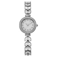 Montre en quartz écologique de style sirène colorée pour femmes, avec boîtier en alliage de zinc et design incrusté de diamants