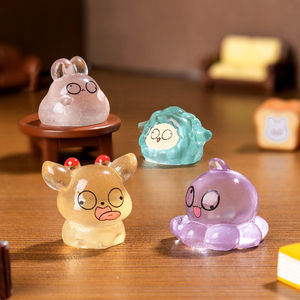 Petite poupée d'animal amusante et lumineuse de dessin animé, petite décoration de maison pour bébé - Product Image 4