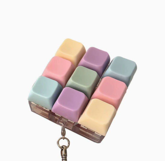 เคสใสแบบเก้าปุ่ม - สีเขียว