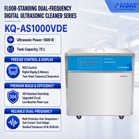 Nettoyeur à ultrasons industriel KQ-AS1000VDE 72L à double fréquence 45/80kHz 1000W avec système de filtration pour pièces automobiles et électronique