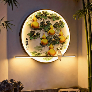 Chinese Style Wall Lamp Led Outdoor Light For Living Room Courtyard <b>Zen</b> Entrance Hall Decorative Lighting With Gourd Design - Product Image 1