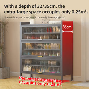 Zapatero que Ahorra Espacio con Patas Elevadas, Mueble de Almacenamiento Grande para Entrada y Armario, Embalaje Seguro para Comercio Electrónico - Product Image 4