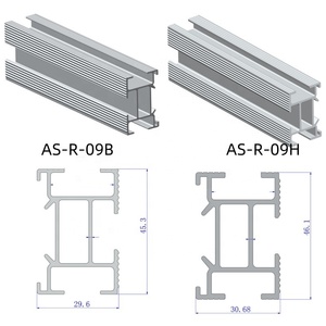 Rail en aluminium anodisé haute résistance 6005-T5 pour système de montage de panneaux solaires sur toiture |   Art Sign - Product Image 2
