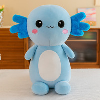 Boneka Axolotl Lucu, Boneka Salamander Kartun, Boneka Hewan Isi Kapas PP, Bantal Plush Newt, Cynops Orientalis, Boneka Tidur