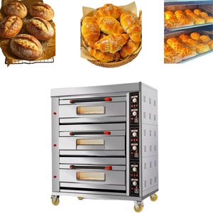 Four à vapeur de luxe pour boulangerie, 3 niveaux, 6 plateaux, avec contrôle de l'humidité, idéal pour le <span class=keywords><strong>pain</strong></span> au levain et le <span class=keywords><strong>pain</strong></span> de <span class=keywords><strong>seigle</strong></span> - Product Image 1