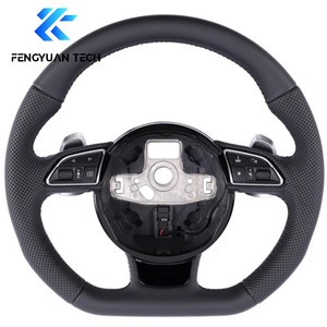 Volant de voiture en fibre de carbone forgée pour <span class=keywords><strong>Audi</strong></span> A4 A4L B7 A6L C6 A3 8P Sportback <span class=keywords><strong>TT</strong></span> 8N <span class=keywords><strong>MK1</strong></span> Rs7 Rs5 S3 B9 A7 8v S4 B9 B8 S5 Rs6 - Product Image 4