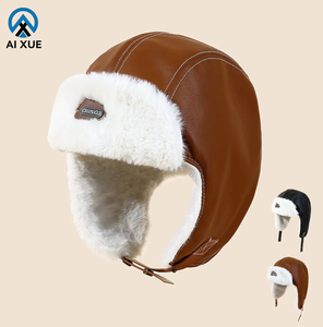 2025 personnalisé mignon Ski Cap russie Ushanka Bomber chapeau avec fourrure hiver oreillette neige casquettes pour adultes-pour la pêche et la plage - Product Image 1