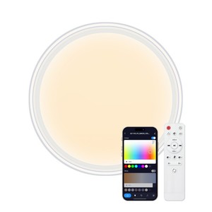 Hiện đại tối giản thông minh <span class=keywords><strong>Wifi</strong></span> LED trần Ánh sáng thay đổi độ sáng tuôn ra gắn kết cho dân cư sử dụng màu trắng bóng râm từ xa & ứng dụng điều khiển - Product Image 1