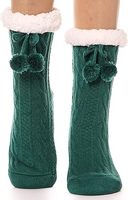 Chaussettes en polaire pelucheuses personnalisées pour femmes, confortables et épaisses, douces et chaudes pour l'hiver avec poignées, chaussons confortables et épais