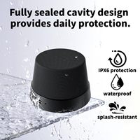 Altavoz Magnético Portátil Inalámbrico BT 5.3 IPX6 a Prueba de Agua para Ducha, con Bajos Potentes, Soporte para Teléfono Celular, para Exteriores, con Batería, Ideal para Regalo