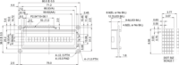 Wisetip Hochwertige Vc16X1A St7066 Controller LCM-Anzeigemodul +5V Einzelstromversorgung 1/16 Duty Cycle 66x64mm Sichtbereich Punkt