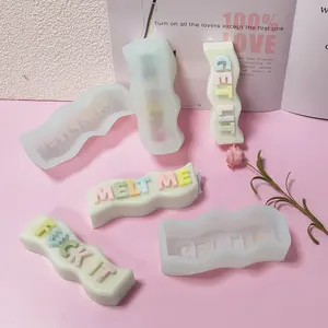 English Phrases Strip Long Scented Candle Molds for Candle Making Production