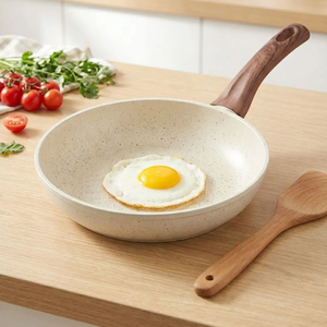 Sartén de aluminio en oferta, sartén para saltear con revestimiento antiadherente para estufas de gas e inducción. - Product Image 1