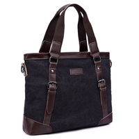 Sacoche Rigide Vintage de Luxe en Toile Unisexe pour Ordinateur Portable, Grande Capacité, Sac à Bandoulière pour le Travail Quotidien au Bureau