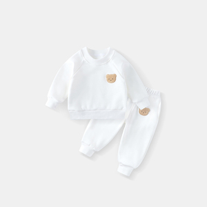 Ours en coton pull costume de sport décontracté dessin animé deux pièces ensemble bébé survêtement bébé garçons vêtements ensembles tenues - Product Image 5