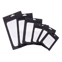 Sachet refermable noir personnalisé imprimé avec fenêtre, en PE thermoscellable, pour emballage de lait, nouilles, aliments pour animaux, gelée