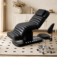 Lit de massage électrique moderne réglable en hauteur, lit de salon de beauté réglable en cuir PU durable, lits faciaux pour clinique esthétique et salon