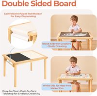 Table sensorielle moderne personnalisable pour enfants en bois naturel pour le jeu, l'étude, la salle à manger et le rangement des jouets pour les chambres à coucher.