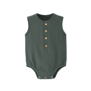 Tuta da bambina in fabbrica Keli Bear a maglia vestiti per bambini in cotone Casual <span class=keywords><strong>tutina</strong></span> in tinta unita senza maniche estiva body body - Product Image 3