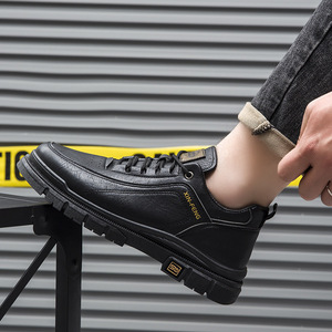 Nouvelles Chaussures en Cuir pour Hommes Style Britannique Rétro Martins Automne 2024 – Baskets Décontractées Type Workwear - Product Image 6