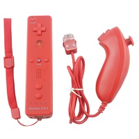 Manette de jeu avec télécommande Motion Plus intégrée et Nunchuck avec dragonne pour Wii