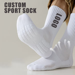 थोक तौलिया नीचे खेल सॉक अनुकूलित सफेद रंग खेल सॉक पुरुषों पेशेवर एथलेटिक सॉक - Product Image 1