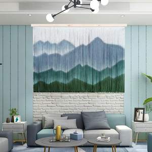 Personnaliser la décoration murale Boho extra large Grand macramé Tenture murale moderne 100% coton à bas prix - Product Image 2