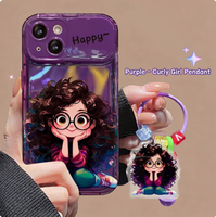 Nouvelle Coque de Téléphone en TPU avec Support pour iPhone 13/16 Pro Max, Design Électroplaqué Mignon et Féminin, Effet Miroir, pour Maquillage