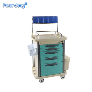 Chariot médical Peter Deng 600x480x980mm à 5 tiroirs multifonction pour soins infirmiers et urgences - Product Image 3