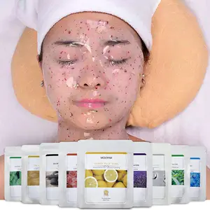 100g Orgánica Natural Blanqueamiento Jelly Peel Off Face Protein Powder Mask Crystal Facial Rose Jelly Mask Powder