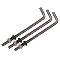Boulon de fixation pour barrière, galvanisé à chaud, en acier au carbone, tailles M20 à M64, pour la fixation des rampes et des bases de barrières