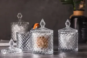 卸売良質カラフルガラスカップキャンドルジャーホルダー、ハンドル付き蓋、キャンディ収納可能 - Product Image 3