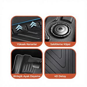 Ensemble de tapis de voiture 4D noirs de style piscine, sur mesure pour les modèles Bayon 2021 et ultérieurs, Turquie - Product Image 1